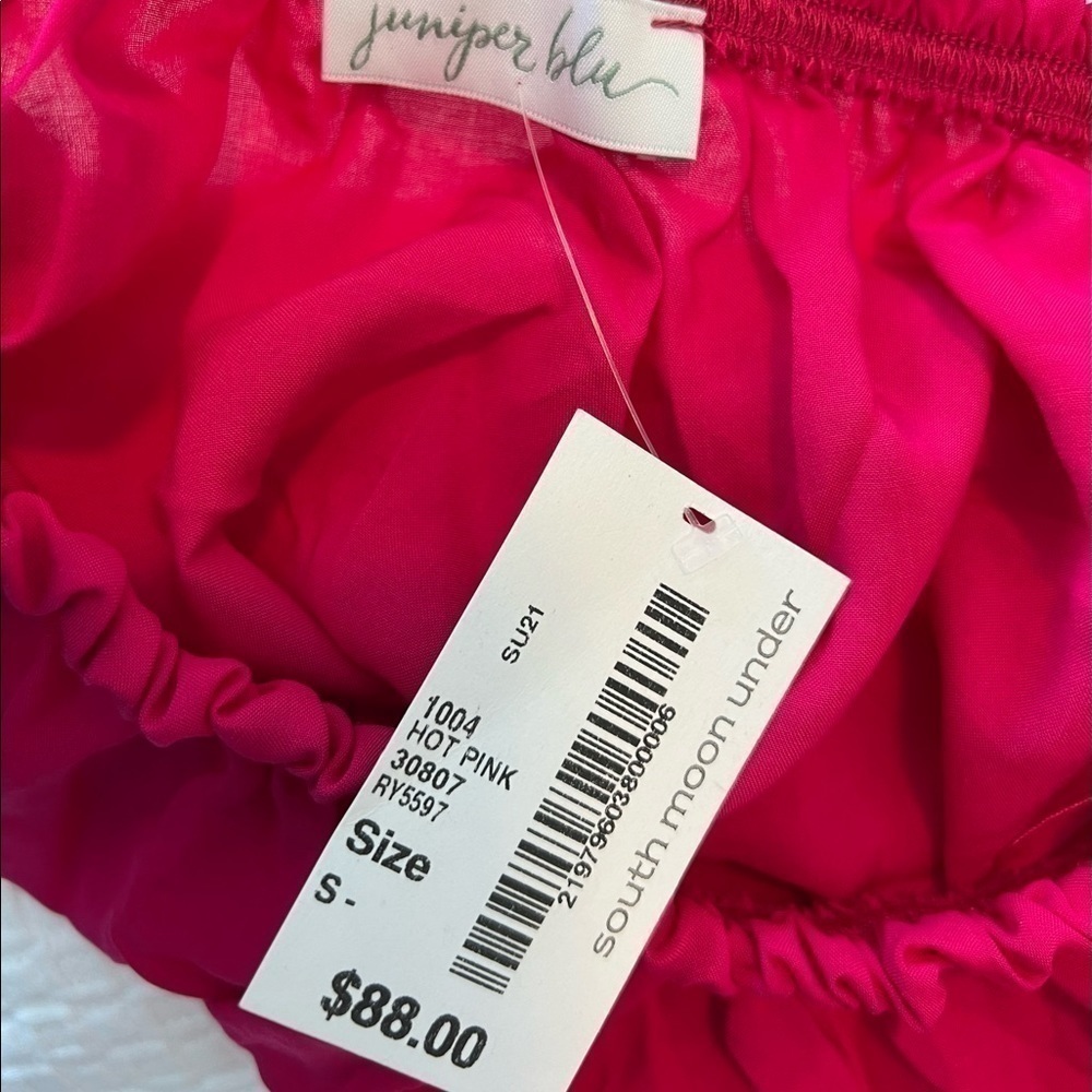 Juniper Blu Hot Pink Strapless Dress NWT Size S - Picture 5 of 10